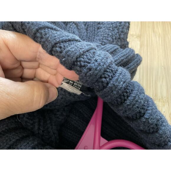 MODA International Sweater Womens Small Charcoal Turtleneck Cable Knit Dolman - Picture 10 of 10